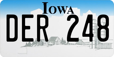 IA license plate DER248
