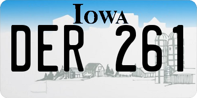 IA license plate DER261