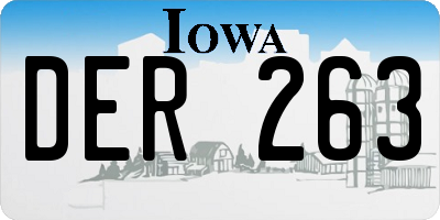 IA license plate DER263