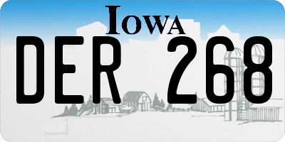 IA license plate DER268