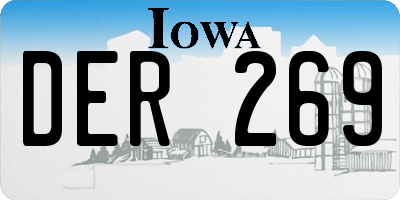 IA license plate DER269