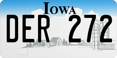 IA license plate DER272