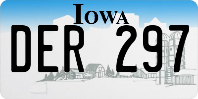 IA license plate DER297