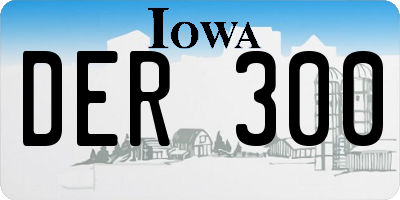 IA license plate DER300