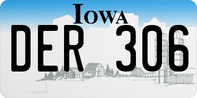 IA license plate DER306