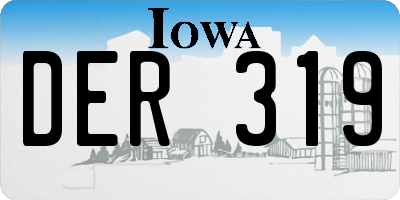 IA license plate DER319
