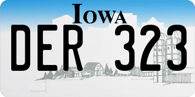 IA license plate DER323