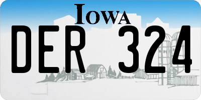 IA license plate DER324