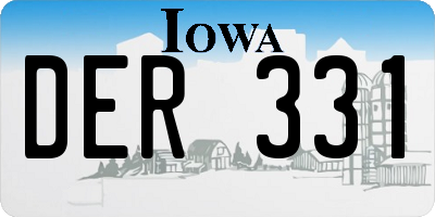 IA license plate DER331