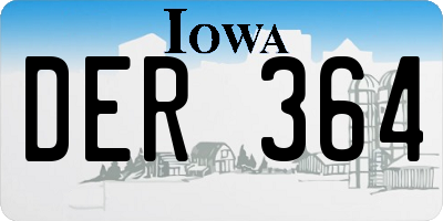 IA license plate DER364