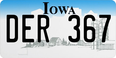 IA license plate DER367