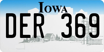 IA license plate DER369