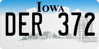IA license plate DER372