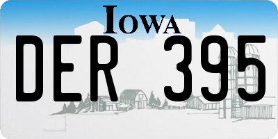 IA license plate DER395