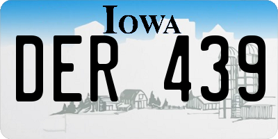 IA license plate DER439
