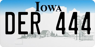 IA license plate DER444