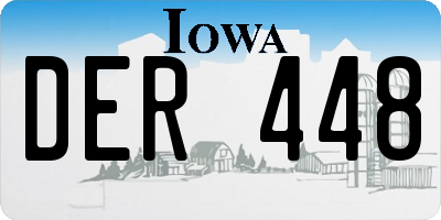 IA license plate DER448