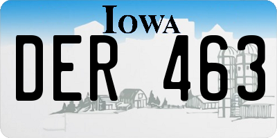 IA license plate DER463