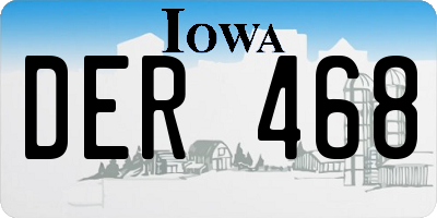 IA license plate DER468