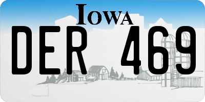 IA license plate DER469