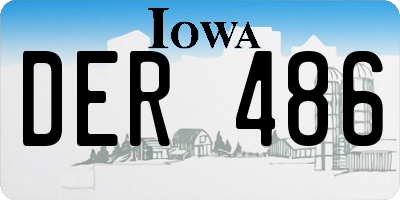 IA license plate DER486