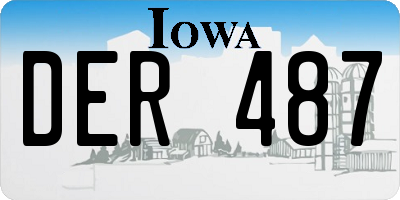 IA license plate DER487