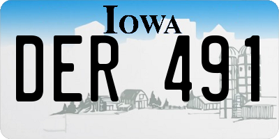 IA license plate DER491
