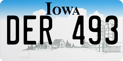 IA license plate DER493