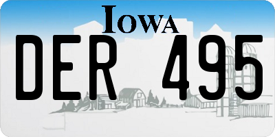 IA license plate DER495