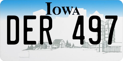 IA license plate DER497