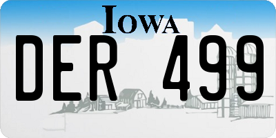 IA license plate DER499