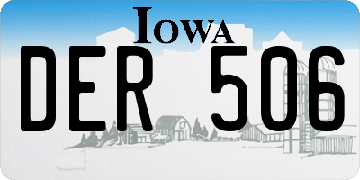 IA license plate DER506
