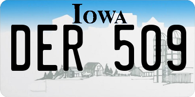 IA license plate DER509