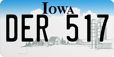 IA license plate DER517