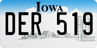 IA license plate DER519