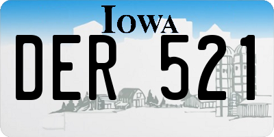 IA license plate DER521