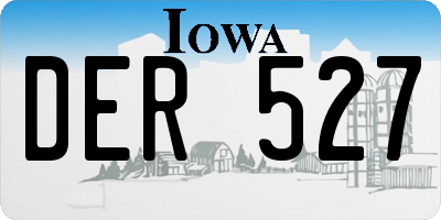 IA license plate DER527