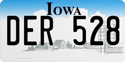 IA license plate DER528