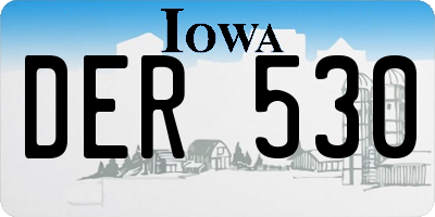 IA license plate DER530
