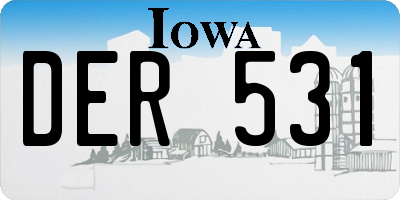 IA license plate DER531