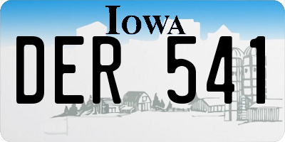 IA license plate DER541