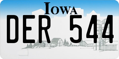 IA license plate DER544