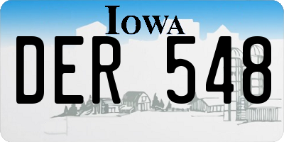 IA license plate DER548