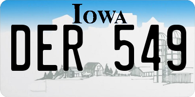 IA license plate DER549