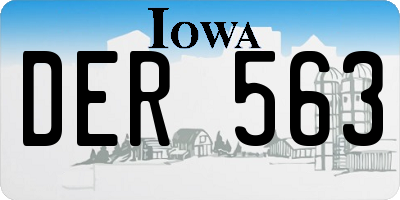IA license plate DER563