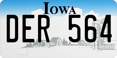 IA license plate DER564