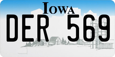 IA license plate DER569