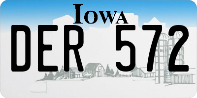IA license plate DER572