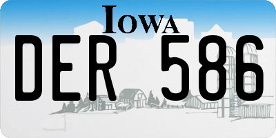 IA license plate DER586