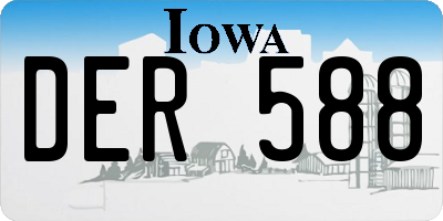 IA license plate DER588